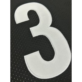 Men'S Black # 3 Rugby Jacket Loose Embroidered Sports, Fashionable, Casual, Street Breathable Rugby Top