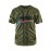 Men's Army Green #1 Baseball Jersey Loose Embroidery Sporty, Fashionable, Casual, Breathable On The Street