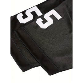 Men'S American Football Shirt # 45 Black Dry Basketball Sweatshirt