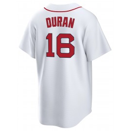 Men's Boston #16 Baseball Jersey - Moisture-Wicking Breathable 100% Polyester, Lightweight UV Protection & Fade-Resistant, V-Neck Button-Up Sportswear for Training, Casual Wear, Outdoor Activities - Ideal Gift for Baseball Fans