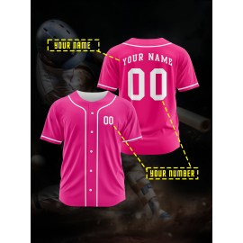 [Polyester Jersey] 100% Polyester Customizable Youngsters Baseball Jersey | Breathable & Washable, All-Over Print, Loose Fit, Sports & Casual Style for Boys & Girls | Perfect for Parties, Beach, Festive Occasions, Party Attire|Sporty Outfit