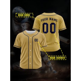 [Polyester Jersey] 100% Polyester Customizable Youngsters Baseball Jersey | Breathable & Washable, All-Over Print, Loose Fit, Sports & Casual Style for Boys & Girls | Perfect for Parties, Beach, Festive Occasions, Party Attire|Sporty Outfit