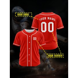 [Polyester Jersey] 100% Polyester Customizable Youngsters Baseball Jersey | Breathable & Washable, All-Over Print, Loose Fit, Sports & Casual Style for Boys & Girls | Perfect for Parties, Beach, Festive Occasions, Party Attire|Sporty Outfit