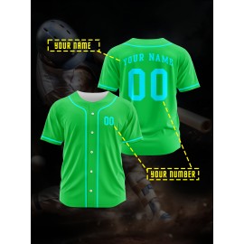 [Polyester Jersey] 100% Polyester Customizable Youngsters Baseball Jersey | Breathable & Washable, All-Over Print, Loose Fit, Sports & Casual Style for Boys & Girls | Perfect for Parties, Beach, Festive Occasions, Party Attire|Sporty Outfit