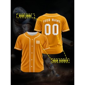 [Polyester Jersey] 100% Polyester Customizable Youngsters Baseball Jersey | Breathable & Washable, All-Over Print, Loose Fit, Sports & Casual Style for Boys & Girls | Perfect for Parties, Beach, Festive Occasions, Party Attire|Sporty Outfit