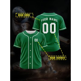 [Polyester Jersey] 100% Polyester Customizable Youngsters Baseball Jersey | Breathable & Washable, All-Over Print, Loose Fit, Sports & Casual Style for Boys & Girls | Perfect for Parties, Beach, Festive Occasions, Party Attire|Sporty Outfit