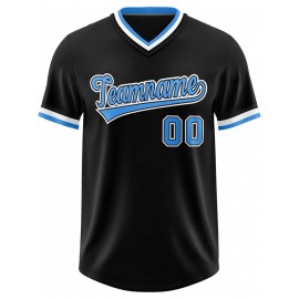 Customizable Plus Size V-Neck Baseball Jacket - Personalized Name & Number Stitched Design, Red/Black Contrast, Comfortable Non-Stretch Fabric, Breathable Summer Sports Shirt for Women, Casual Sportswear | Sporty Vneck Jacket | Durable Sportswear