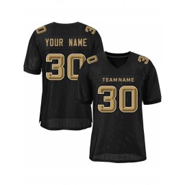 Custom Soccer Jersey - Personalized Team Name & Number, Breathable Mesh Back, V-Neck Design, Short Sleeve Summer Top for Sports & Casual Wear - Perfect Gift for Fans, Soccer Jersey, Fan Merchandise, Sporty Aesthetic, Comfortable Fit