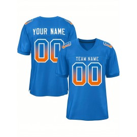 Custom Soccer Jersey - Personalized Team Name & Number, Breathable Mesh Back, V-Neck Design, Short Sleeve Summer Top for Sports & Casual Wear - Perfect Gift for Fans, Soccer Jersey, Fan Merchandise, Sporty Aesthetic, Comfortable Fit