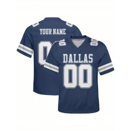 Customized plus-size football shirts, personalized short-sleeved shirts with any name and number, plus-size Women's football city team gifts