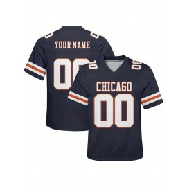 Customized plus-size football shirts, personalized short-sleeved shirts with any name and number, plus-size Women's football city team gifts