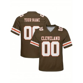 Customized plus-size football shirts, personalized short-sleeved shirts with any name and number, plus-size Women's football city team gifts